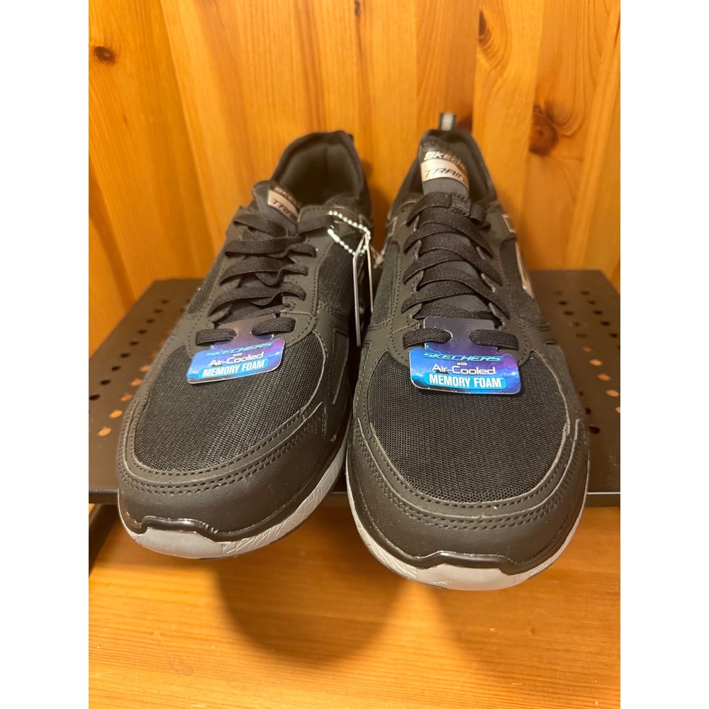 Skechers Mens Burst Athletic Shoe 52610/BKCC Black Air-Cooled Memory Foam 10.5
